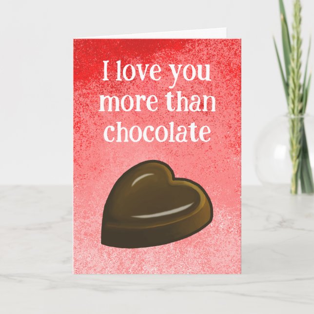 Valentine's Day Chocolate Heart Holiday Card (Front)