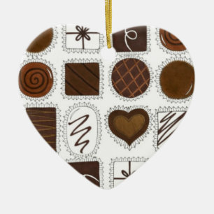 Valentine's Day Chocolates Chocoholic Bon Bons Ceramic Tree Decoration