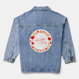 Valentine's Day Circle Design-25695 Denim Jacket