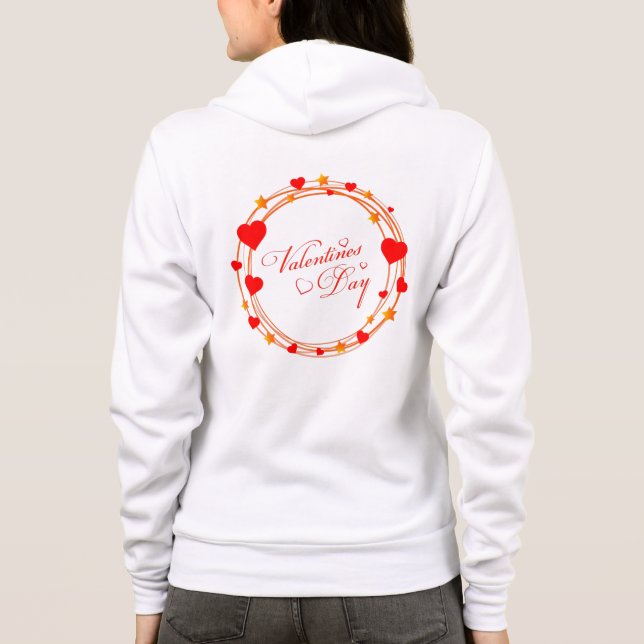 Valentine's Day Circle Design-25695 Hoodie (Back)