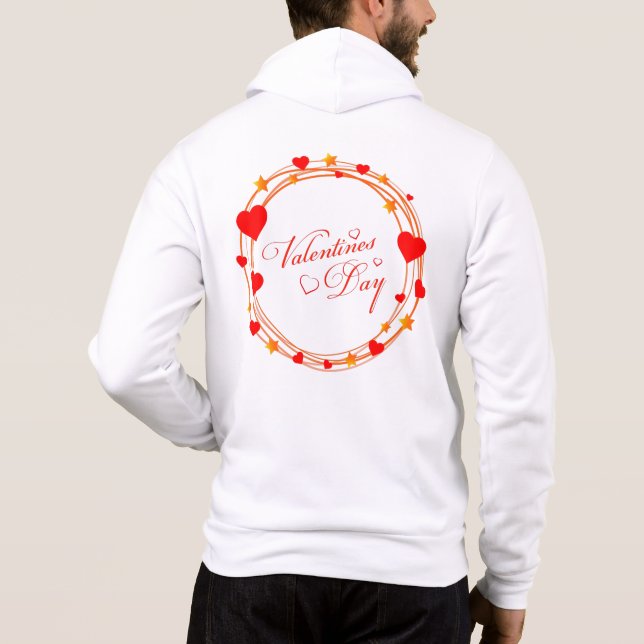 Valentine's Day Circle Design-25695 Hoodie (Back)