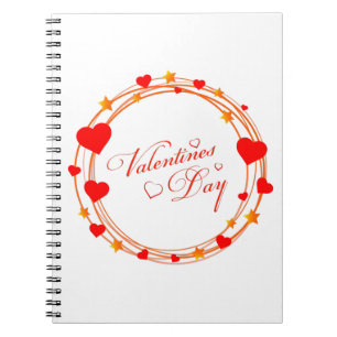 Valentine's Day Circle Design-25695 Notebook