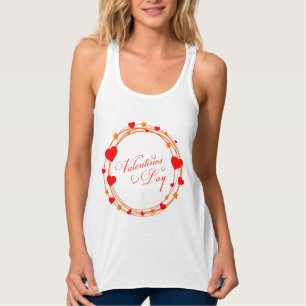 Valentine's Day Circle Design-25695 Singlet