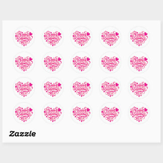 Valentine's day  classic round sticker