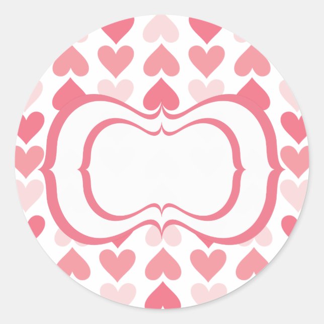 Valentine's Day Classic Round Sticker (Front)