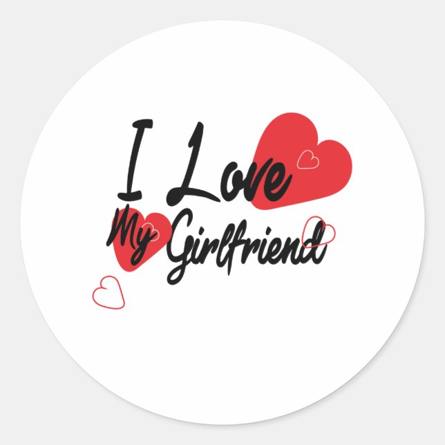 valentine's day classic round sticker (Front)