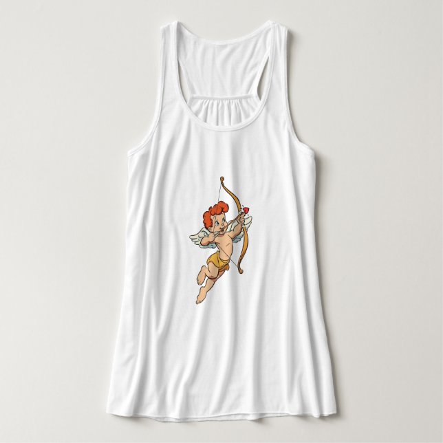 Valentine's Day classic/vintage Cupid Singlet (Design Front)