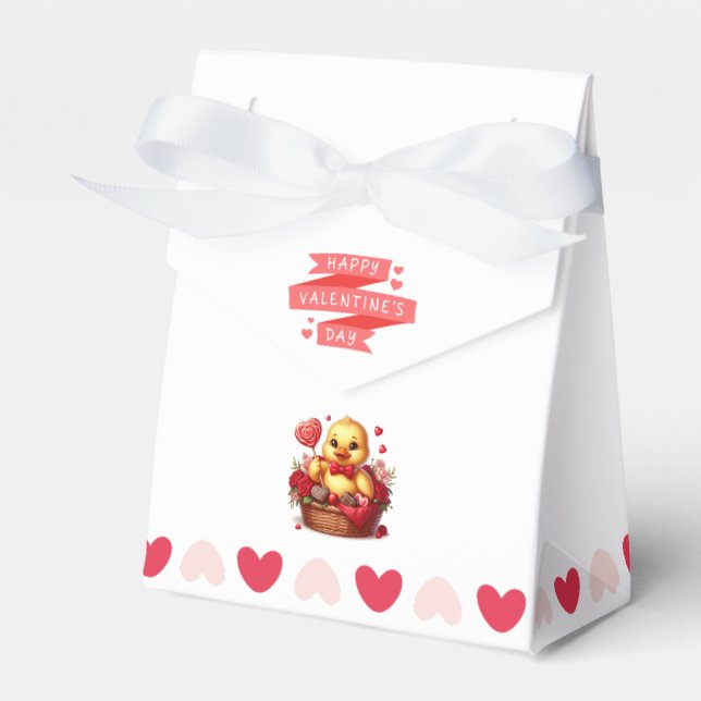 Valentine's Day classic/vintage duck Favour Box (Front Side)