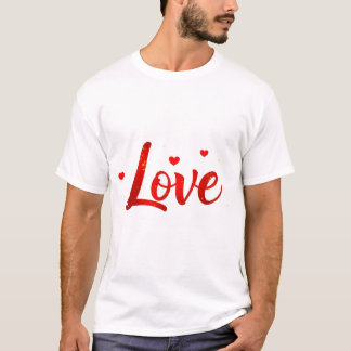 Valentine's Day clean minimalist White background T-Shirt