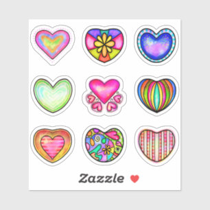 Valentines Day Colorful Hearts 