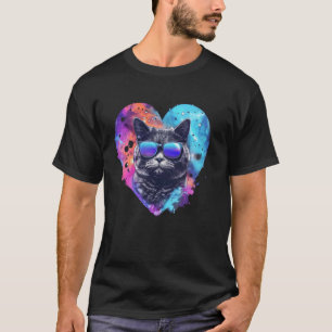 Valentine's Day Colourful Heart Sunglasses Cute Ca T-Shirt