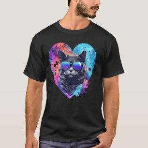 Valentine's Day Colourful Heart Sunglasses Cute Ca T-Shirt
