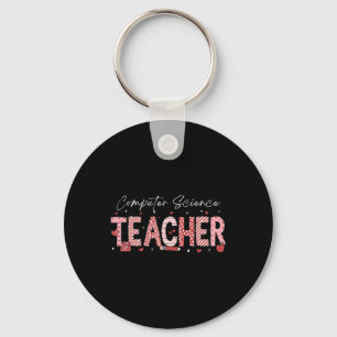 Valentine's Day Computer Science Teacher Teaching Key Ring