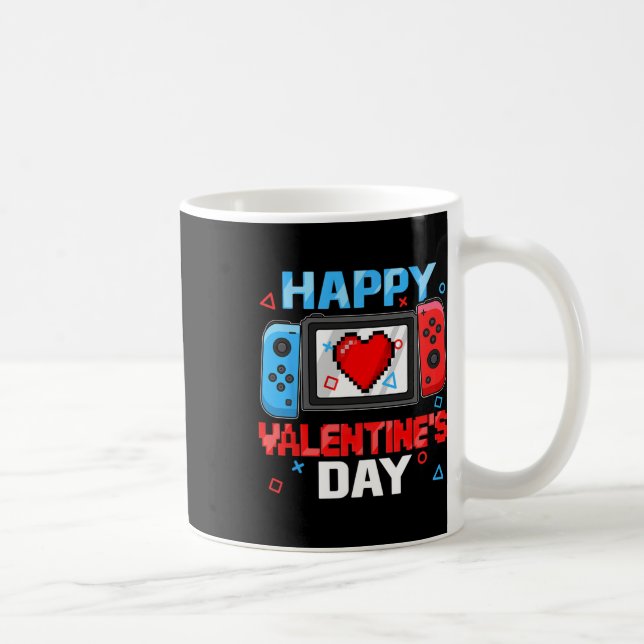 Valentines Day Controller Video Game Heart Boy Tod Coffee Mug (Right)