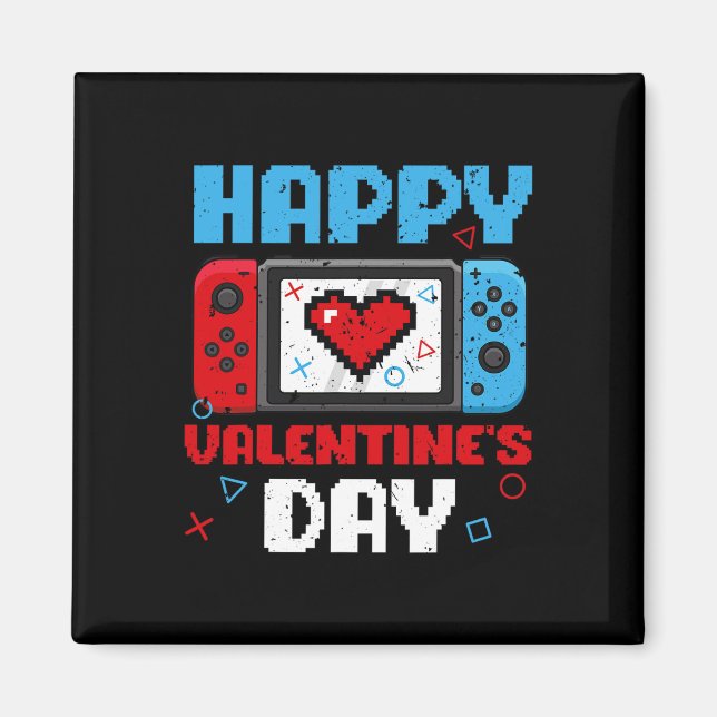 Valentines Day Controller Video Game Heart Boys Pa Magnet (Front)