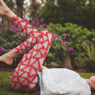 Valentine's Day Cookie Hearts watercolor Leggings