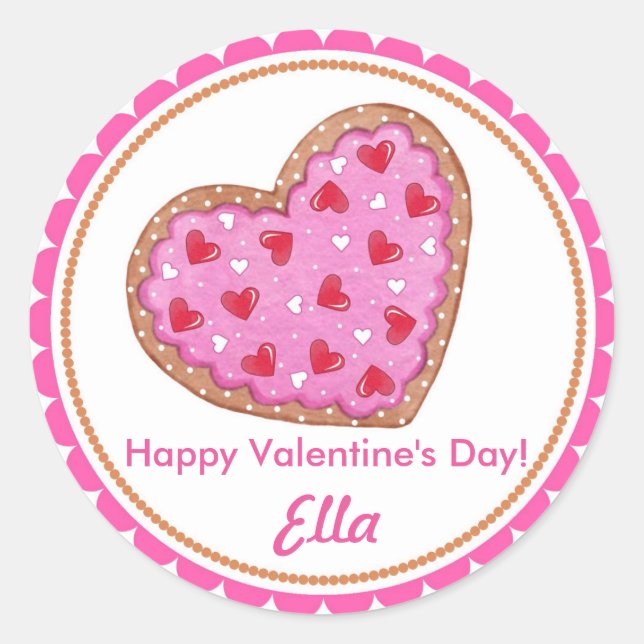 Valentine's Day Cookie Stickers (Front)