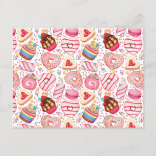 Valentine's Day Cookies and Cupcakes Postcard