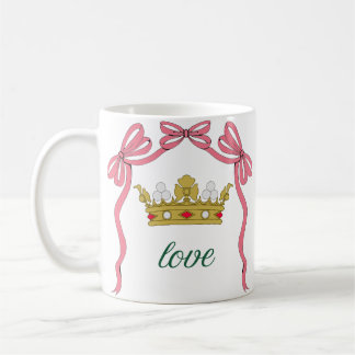 Valentine's Day Coquette Heart Bow Valentine's Coffee Mug