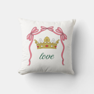 Valentine's Day Coquette Heart Bow Valentine's Cushion
