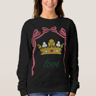 Valentine's Day Coquette Heart Bow Valentine's Sweatshirt