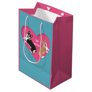 Valentines Day Corgi Medium Gift Bag