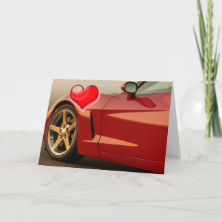 Valentine's Day Corvette Holiday Card