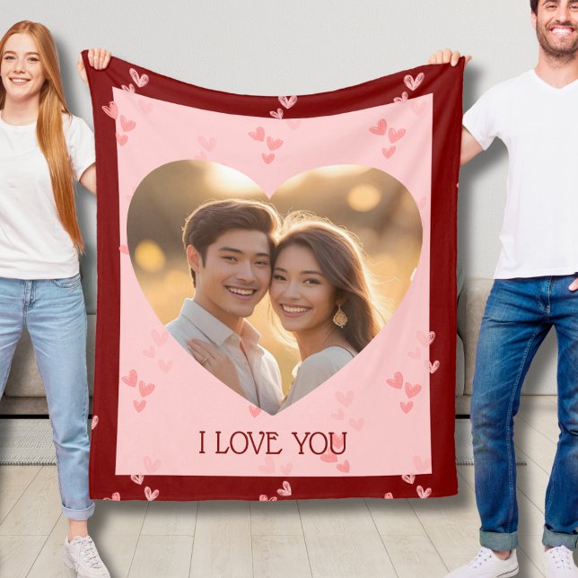 Valentine's Day Couple Fleece Blanket Hearts  (Creator Uploaded)