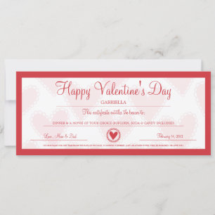 Valentine's Day Coupon Holiday Card