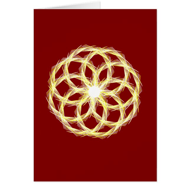 Valentines Day Crimson and Gold Math, Card (Front)