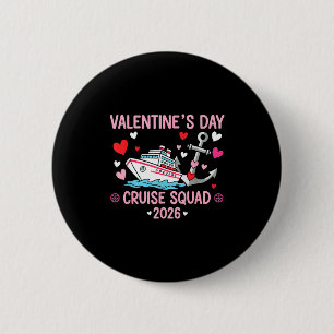 Valentines Day Cruise 2026 Matching Family Couples 6 Cm Round Badge