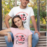 Valentine's Day Cruise Custom Date Year  T-Shirt<br><div class="desc">This design may be personalised in the area provided by changing the photo and/or text. Or it can be customised by clicking Personalise this Template and then choosing the click to customise further option and delete or change the colour of the background, add text, change the text colour or style,...</div>