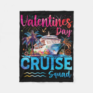 Valentine's Day Cruise Squad 2026 Couples Vacation Fleece Blanket