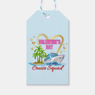 Valentine's Day Cruise Squad Vacation Travel Match Gift Tags