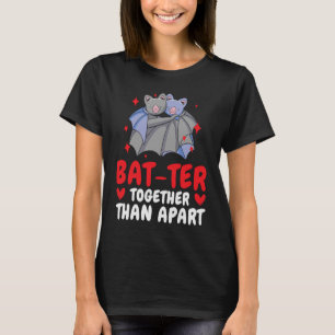 Valentine's Day Cuddling Cute Bats Couple Bat Vale T-Shirt