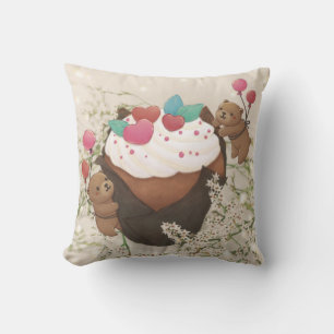 Valentine's Day: Cupcake & Teddy Bears Cushion