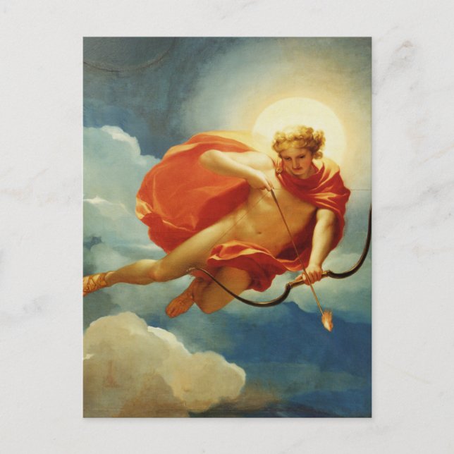 Valentine's Day Cupid Firing His Love Arrows Holiday Postcard (Front)