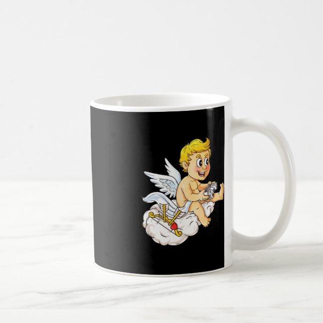 Valentines Day Cupid Video Gamer Controller Boys K Coffee Mug (Right)