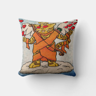 Valentine's Day Cupid's Love Cat Cushion