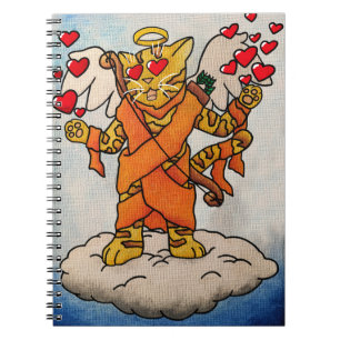 Valentine's Day Cupid's Love Cat Notebook