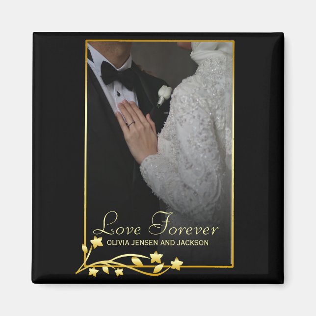 Valentine's Day Custom Couple Photo Magnet (Front)