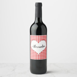 Valentine's Day Custom Name Wine Label