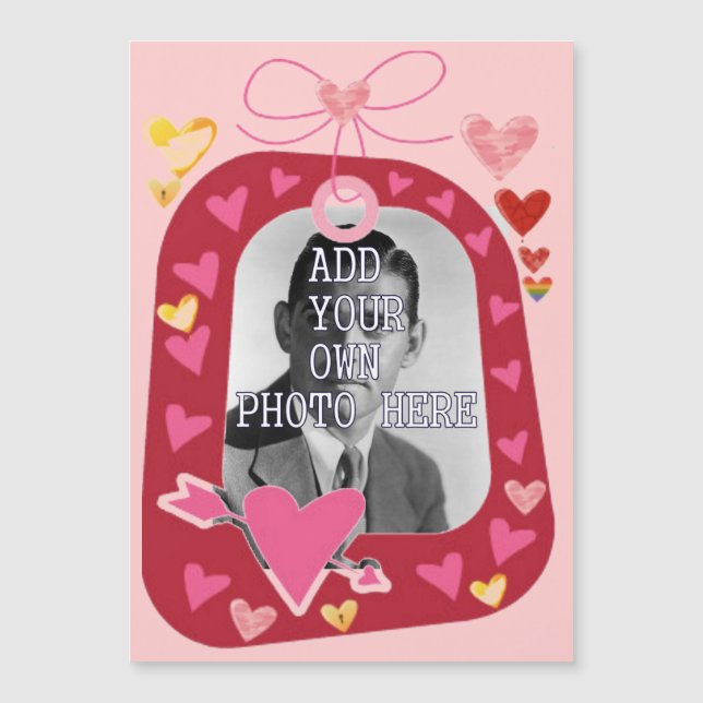 Valentine's Day Customisable Magnetic Card - Gifts (Front)