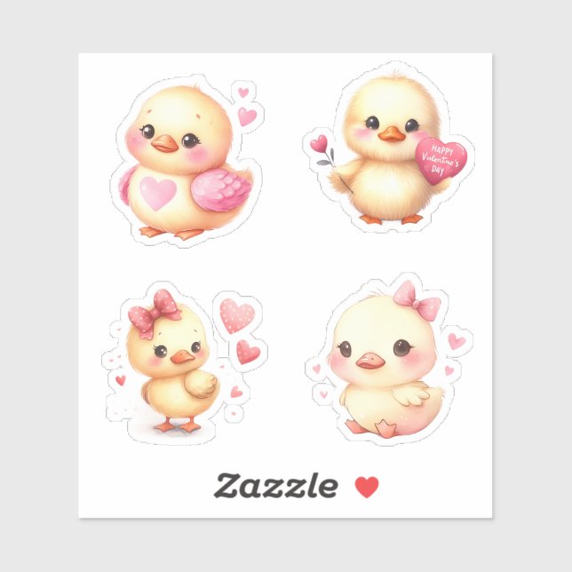 Valentine's Day Cute Baby Chick (Sheet)