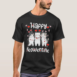 Valentines Day Cute Cats Kitten Cat Girl Teenage T-Shirt