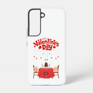 Valentine's Day Cute Chocolate Hearts Teddy Bears Samsung Galaxy Case