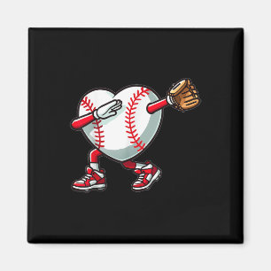 Valentines Day Cute Dabbing Heart Baseball Catcher Magnet