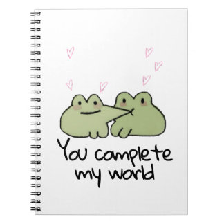Valentine's Day Cute Frog Love Couple Notebook