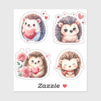 Valentine's Day Cute Hedgehogs