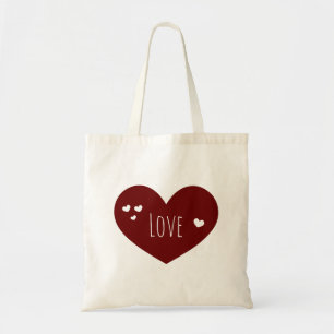 Valentine's Day Cute Love Red Heart Tote Bag